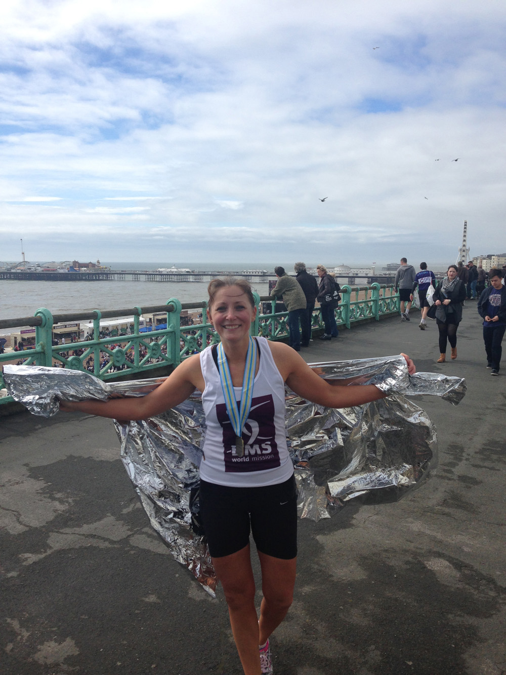 Louisa Wilson after the Brighton Marathon