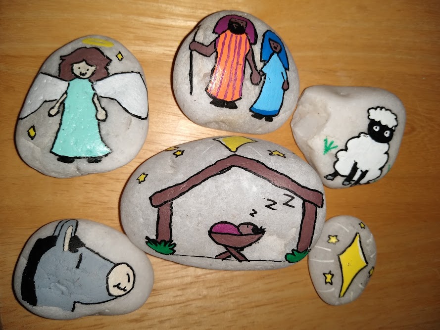 Bovingdon nativity pebbles