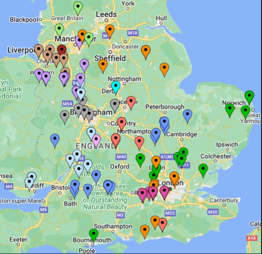 Chaplaincy map