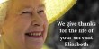 ‘We give thanks for the life of your servant Elizabeth’